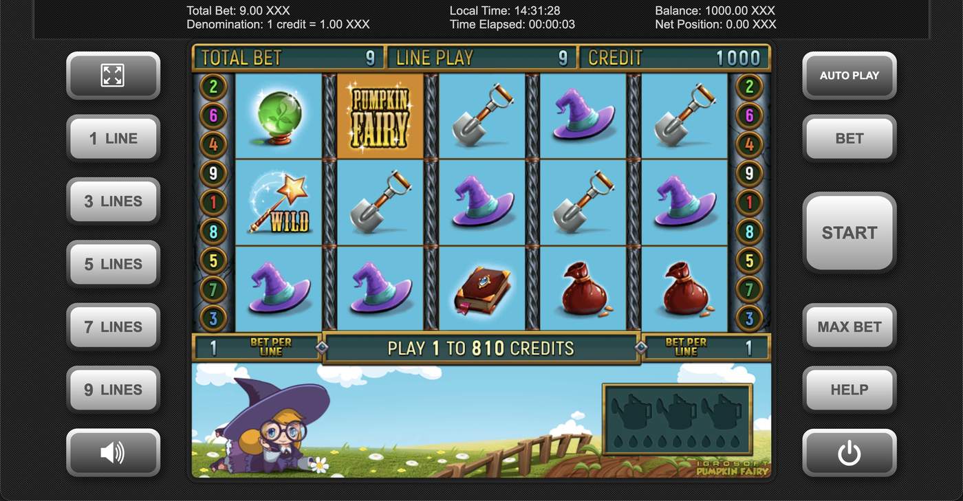 Pumpkin Fairy: image of main menu