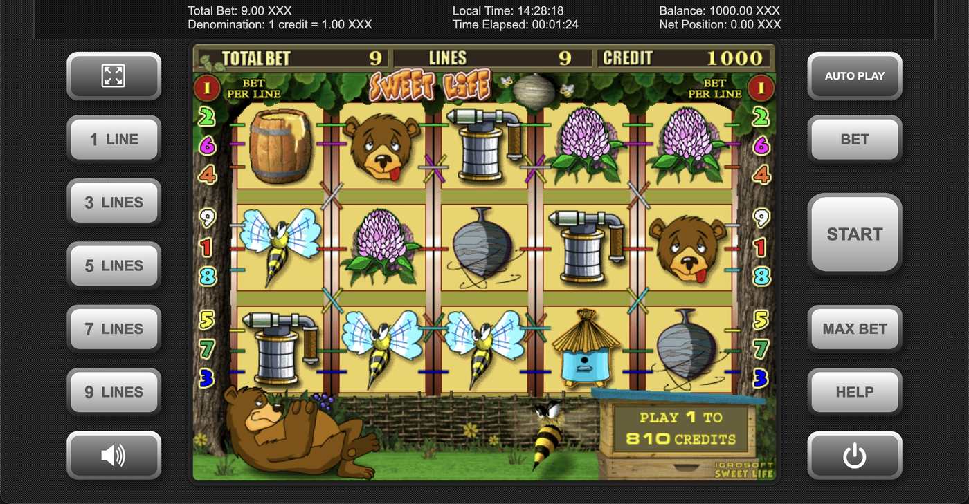 Sweet Life: image of main menu