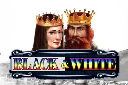 Black and White Online Slot Logo