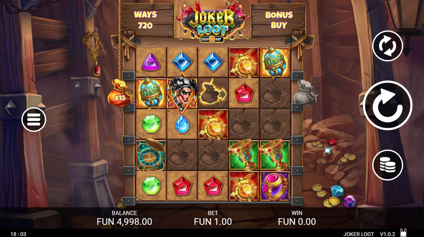 Joker Loot: image of main menu