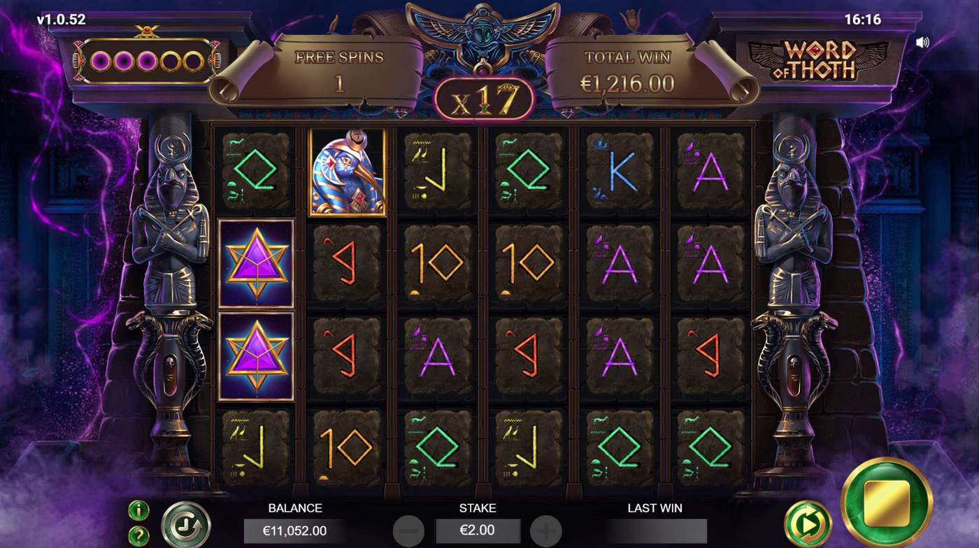 Word of Thoth: image of main menu