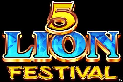 5 Lion Festival Online Slot Logo