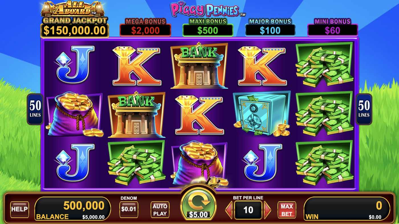 All Aboard Piggy Pennies: image of main menu