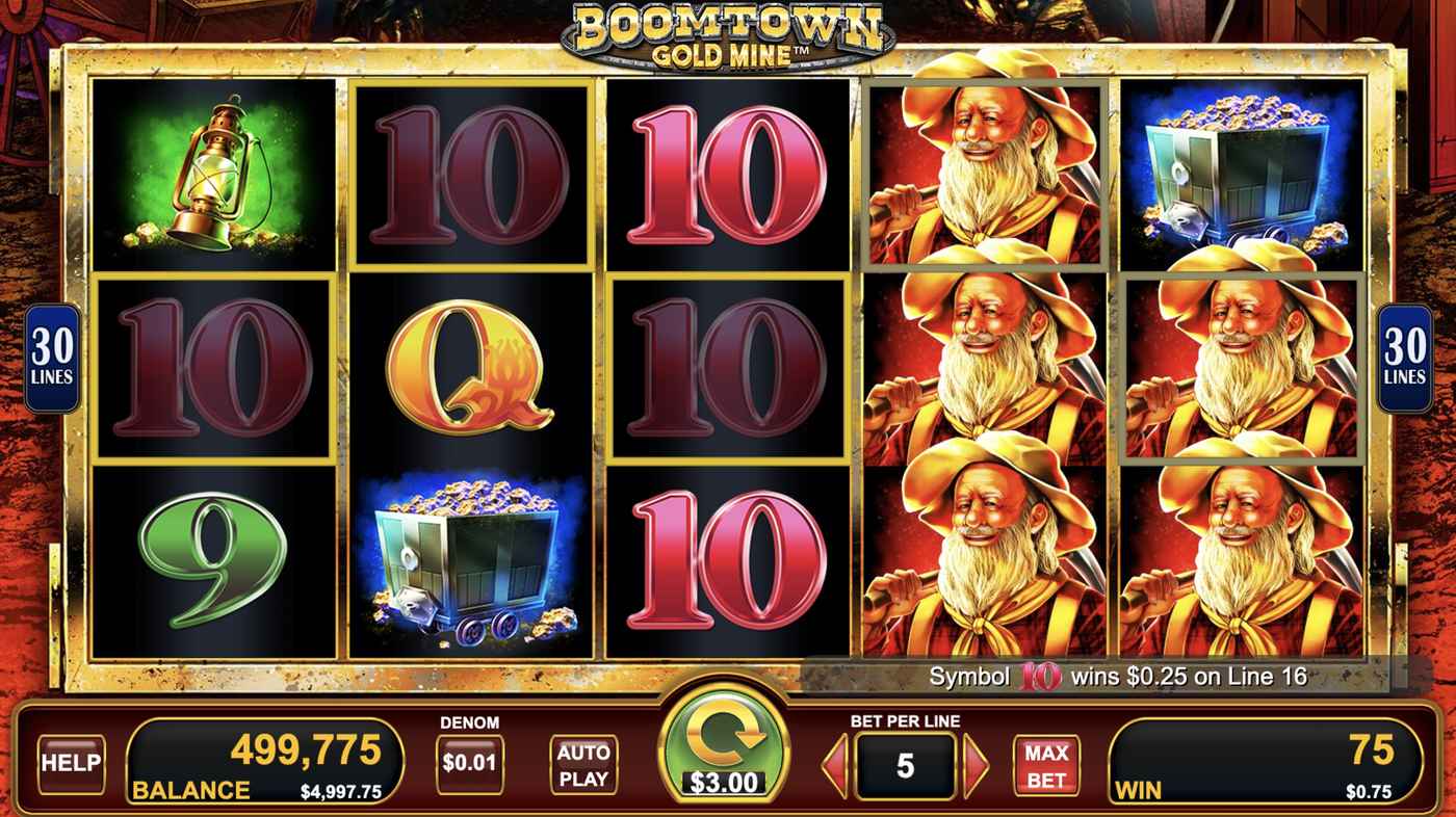Boomtown Gold Mine: image of winning