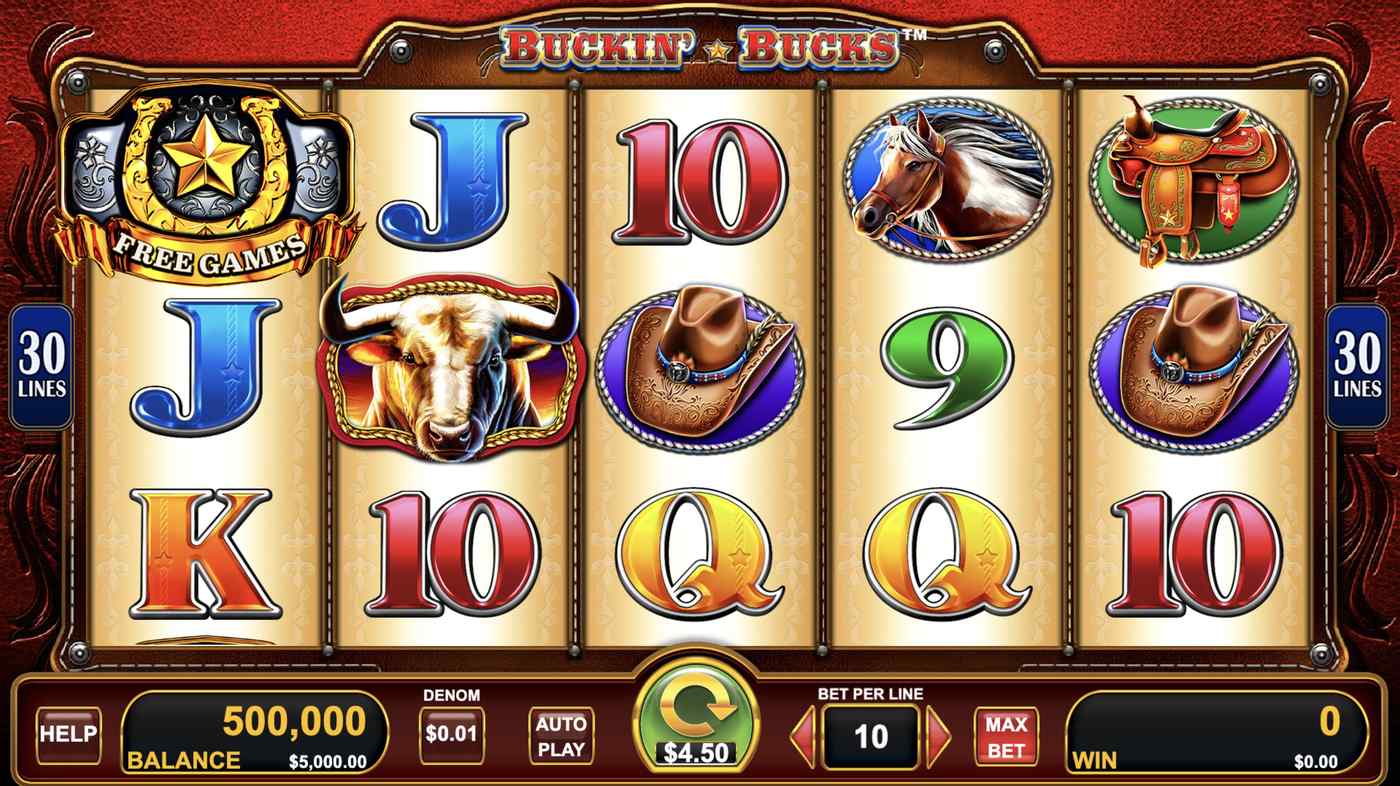 Buckin' Bucks: image of main menu
