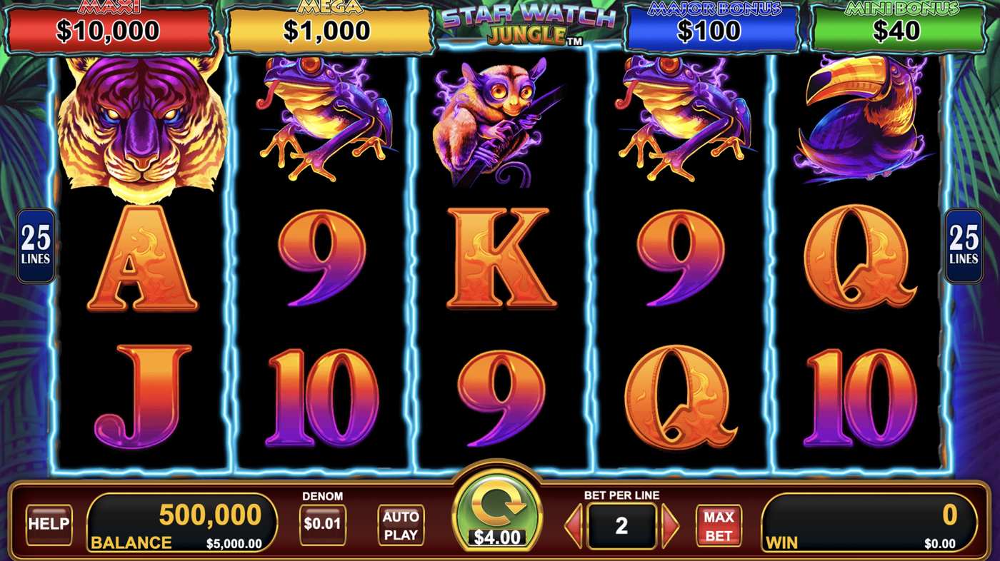 Star Watch Jungle: image of main menu