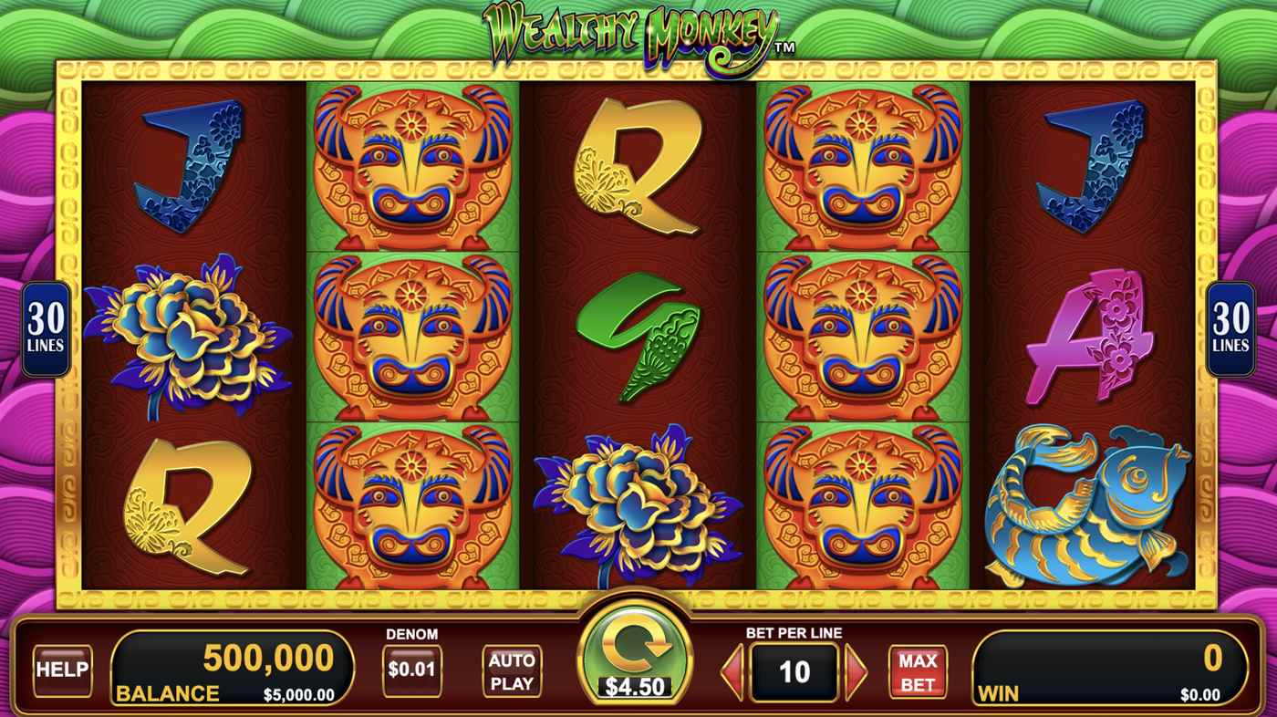 Wealthy Monkey: image of main menu