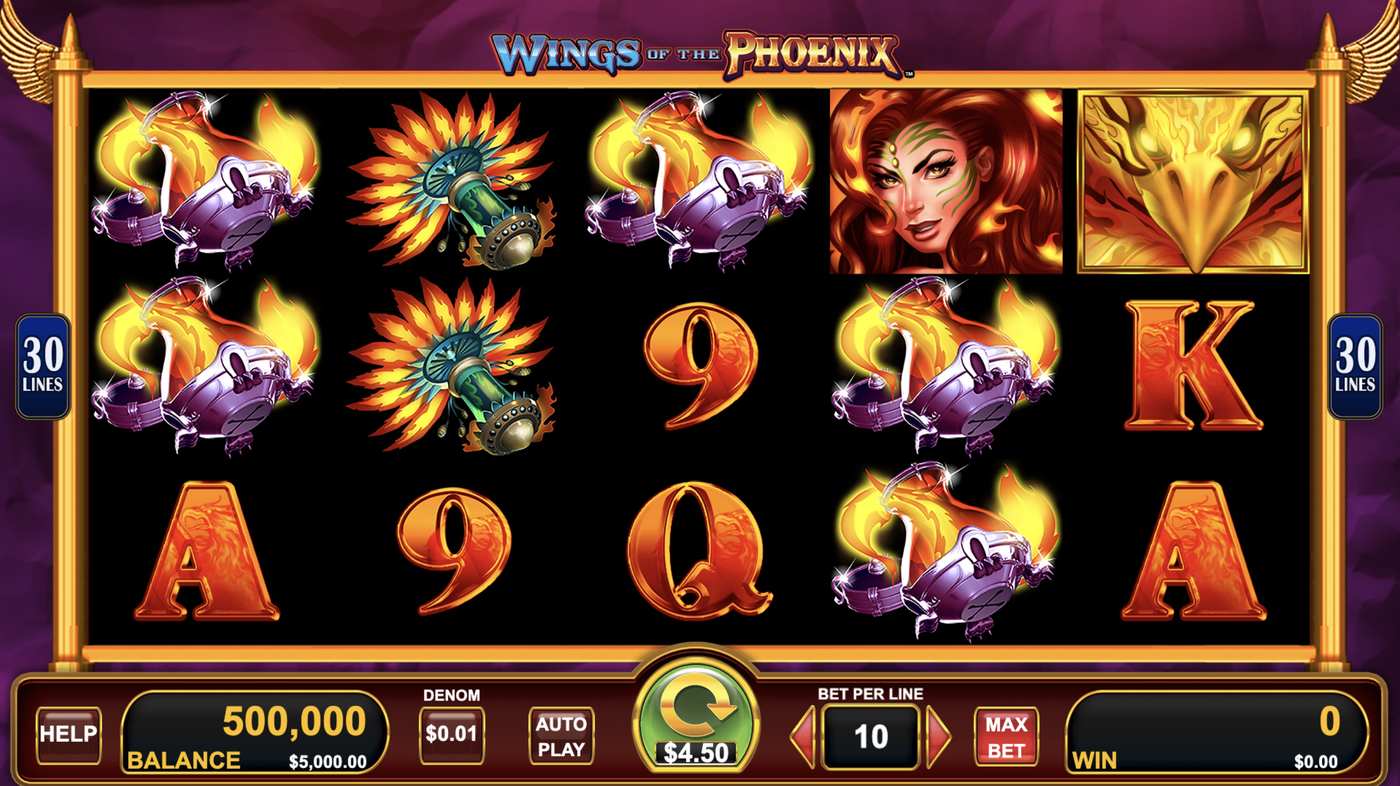 Wings of the Phoenix: image of main menu