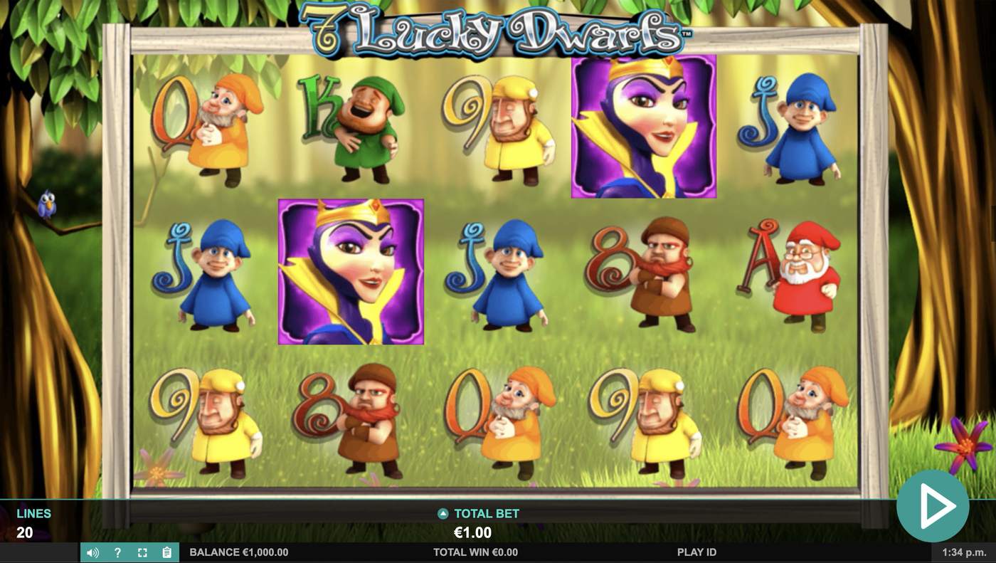 7 Lucky Dwarfs: image of main menu