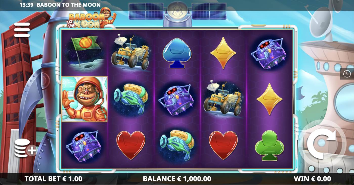 Baboon To The Moon: image of main menu