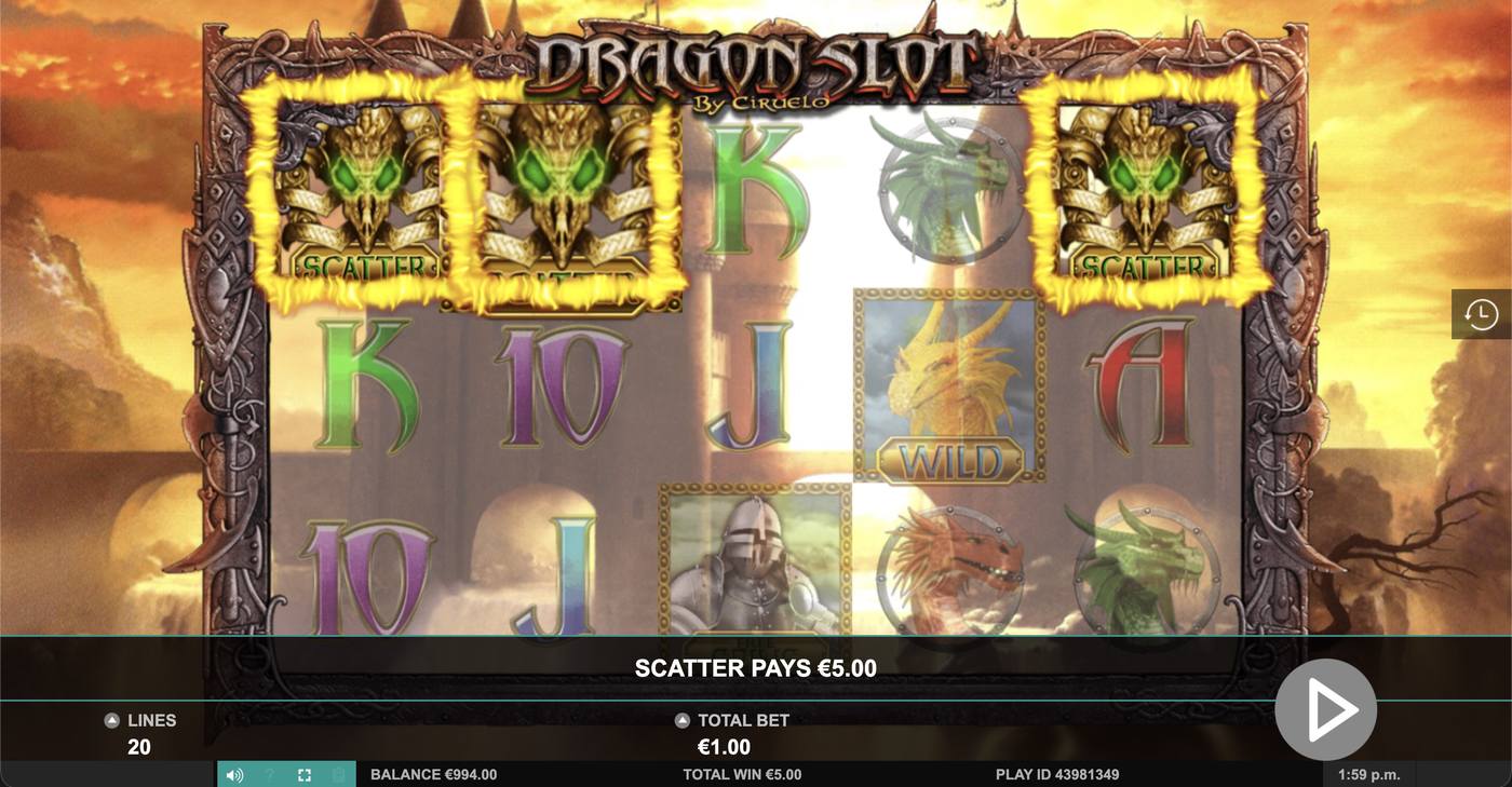 Dragon Slot: image of winning
