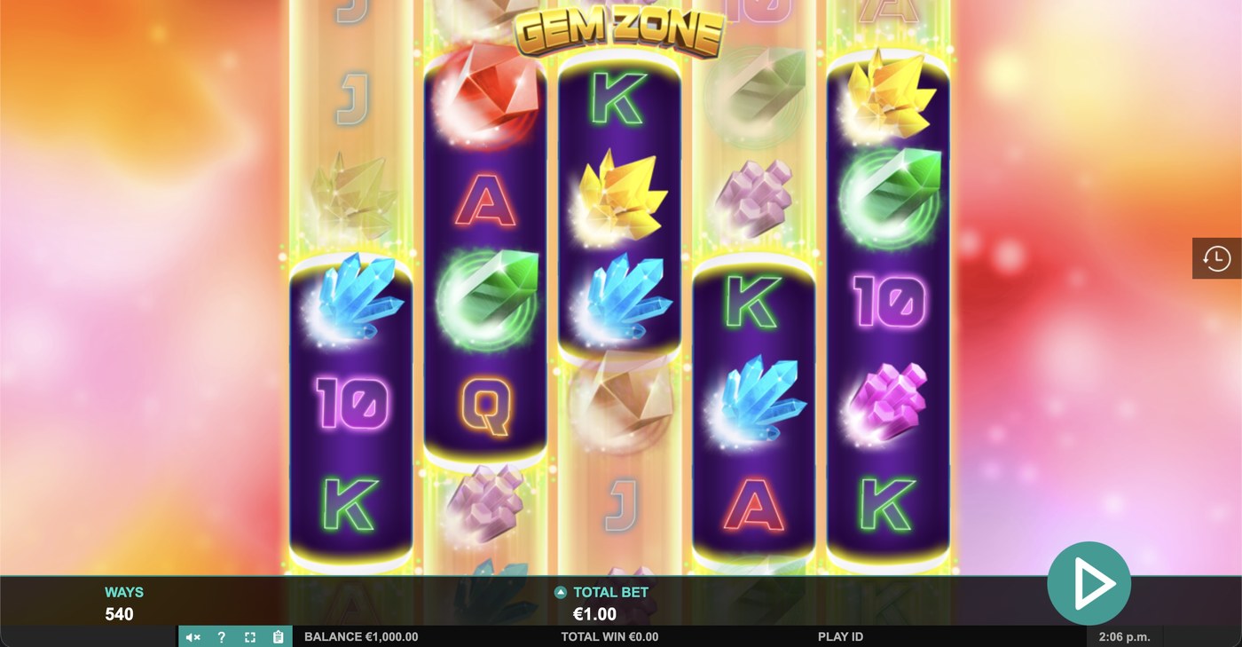 Gem Zone Dynamic Ways: image of main menu