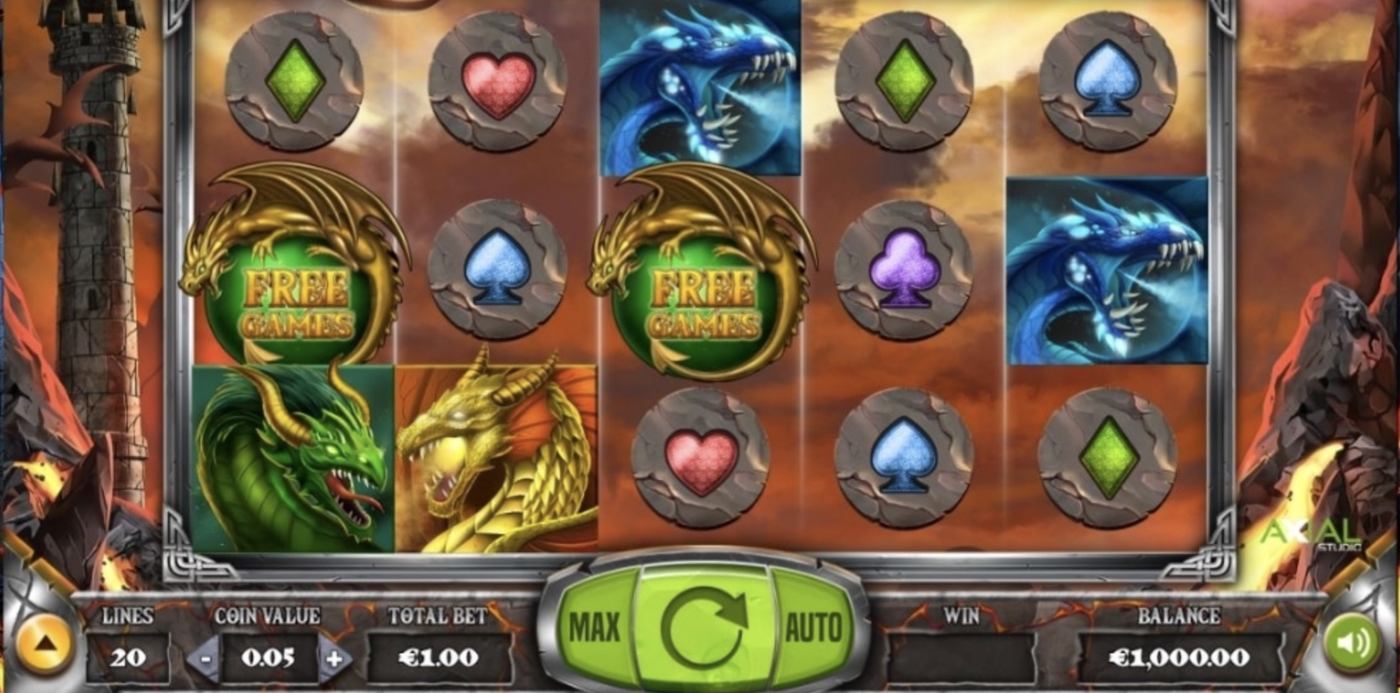 Gemstone Dragons: image of main menu