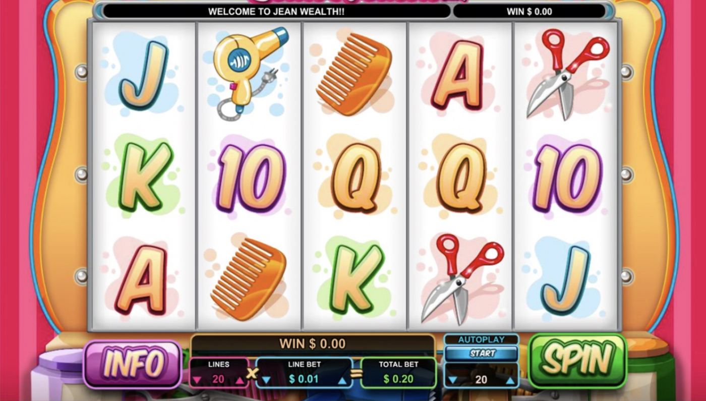 Jean Wealth: image of main menu
