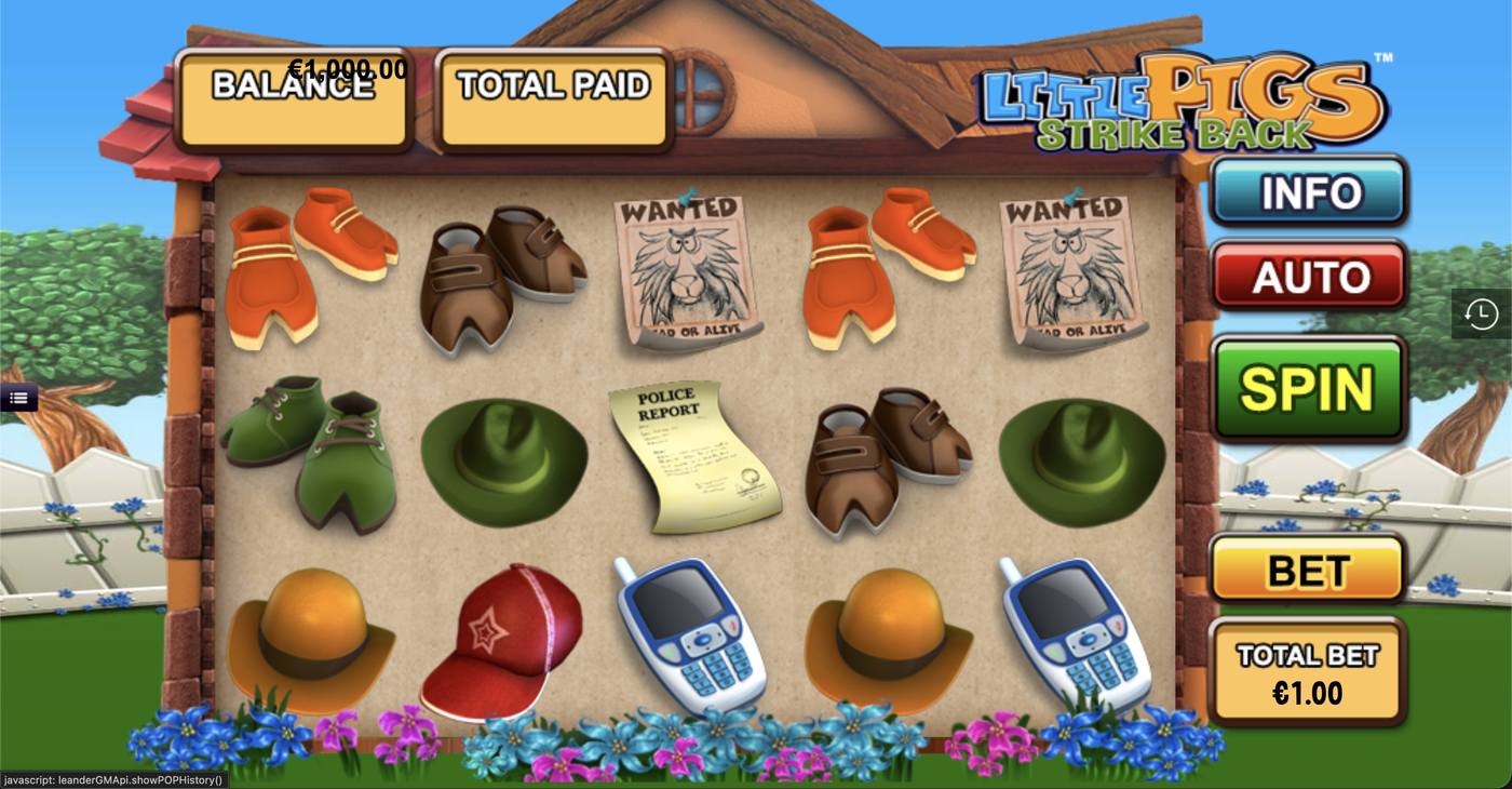 Little Pigs: image of main menu