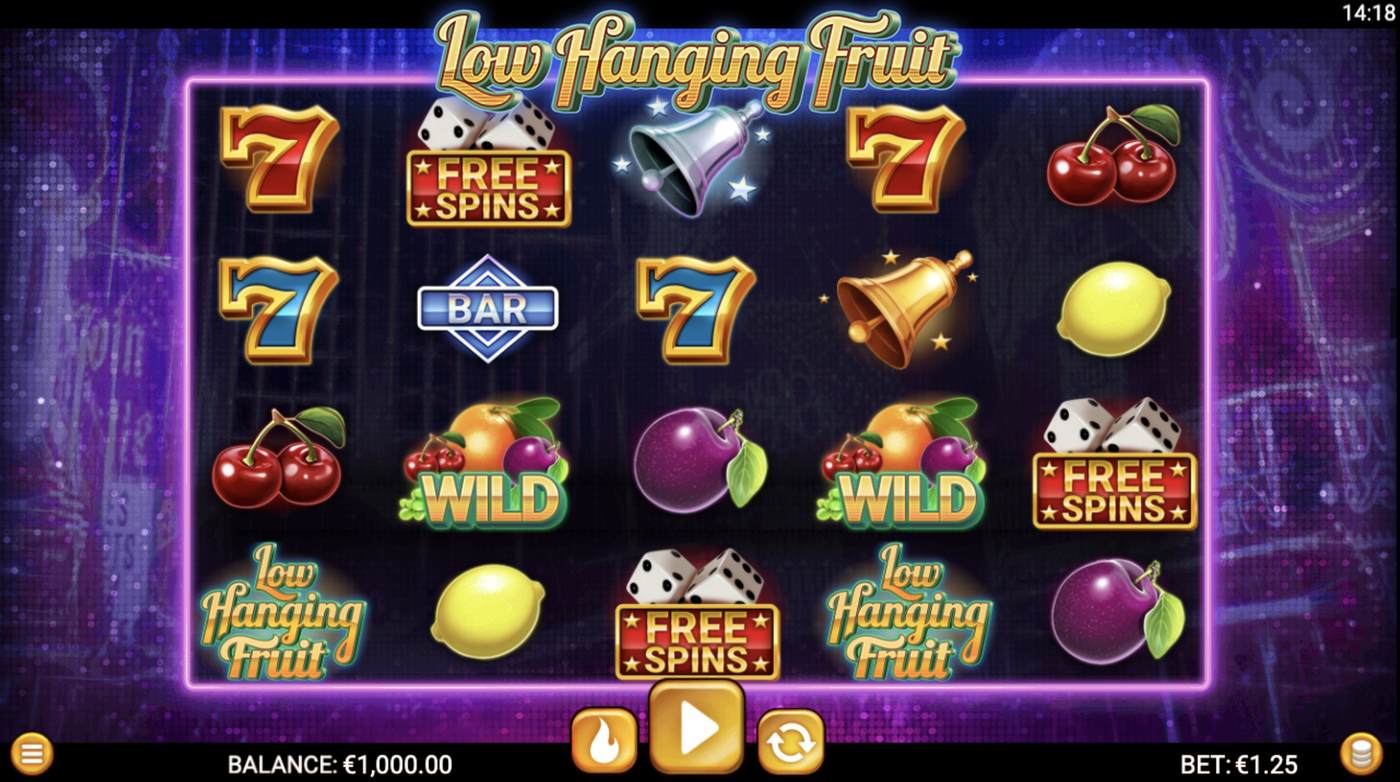 Low Hanging Fruit: image of main menu