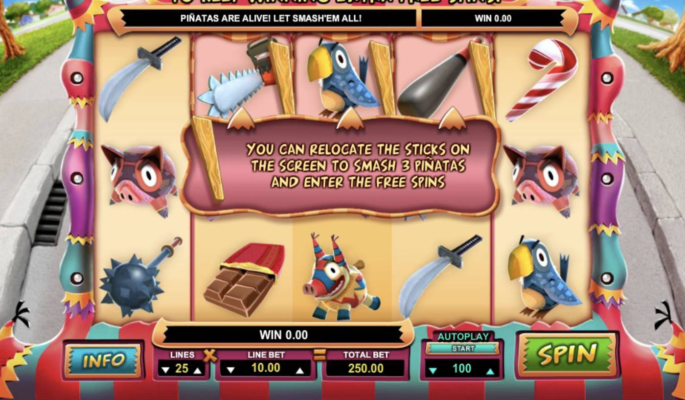 Mad Pinatas: image of main menu
