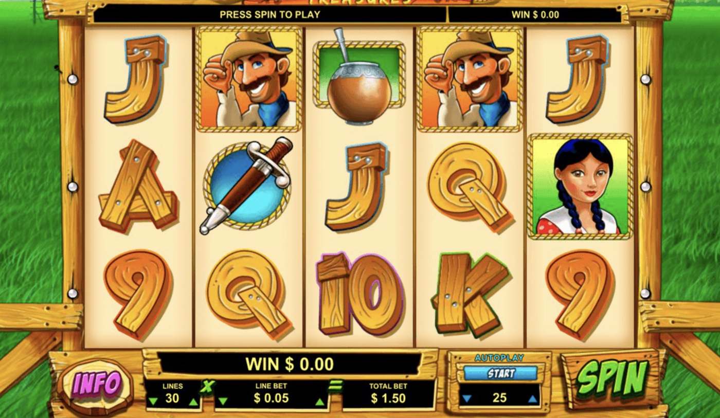 Pampa Treasures: image of main menu