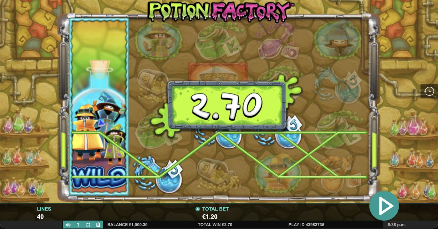 Potion Factory: image of winning