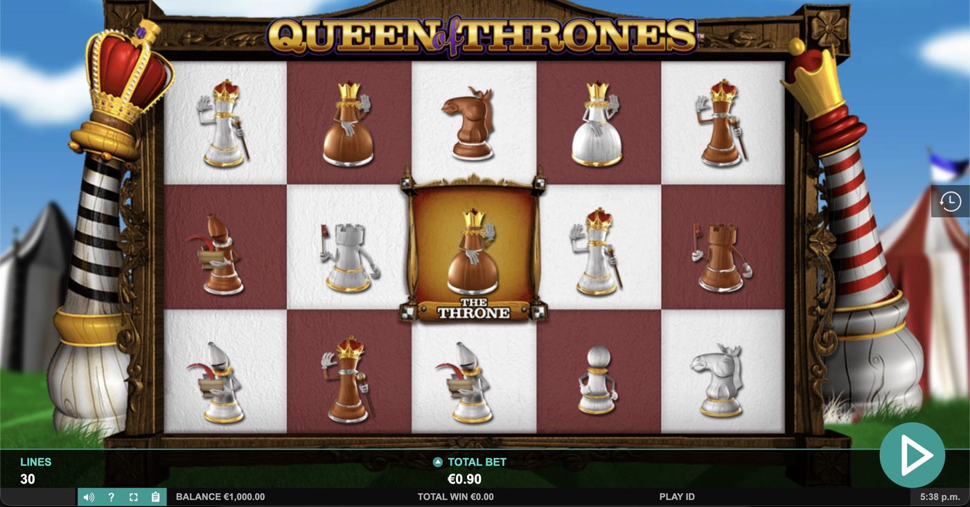 Queen of Thrones: image of main menu