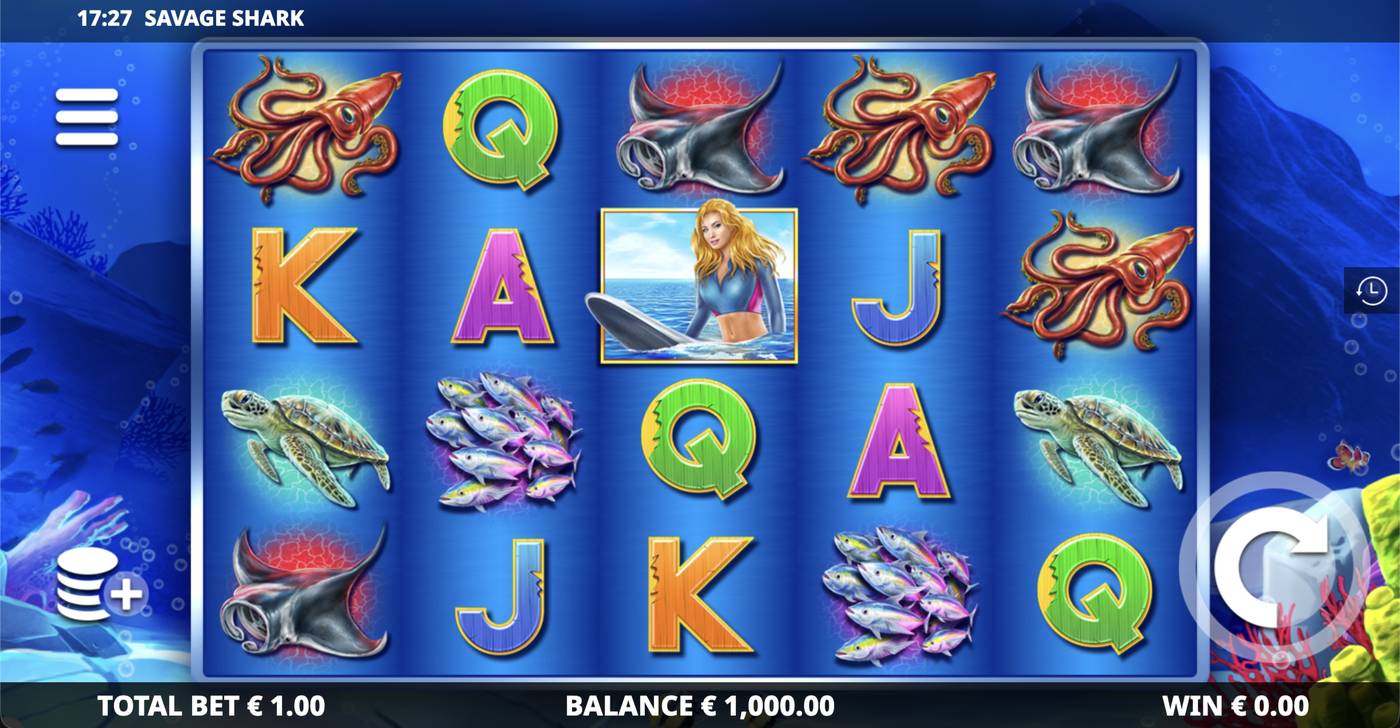 Savage Shark: image of main menu
