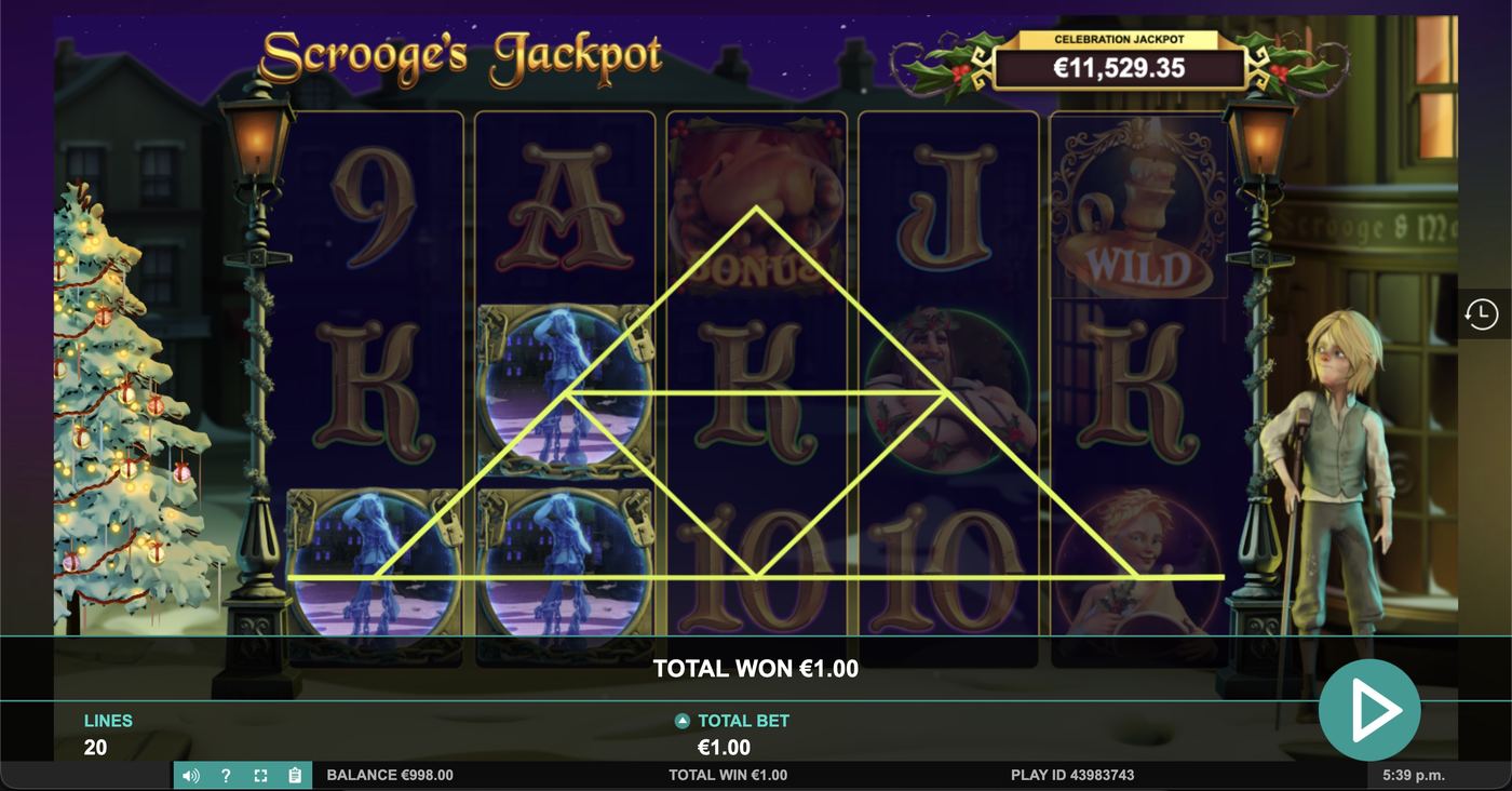 Scrooge's Jackpot: image of winning