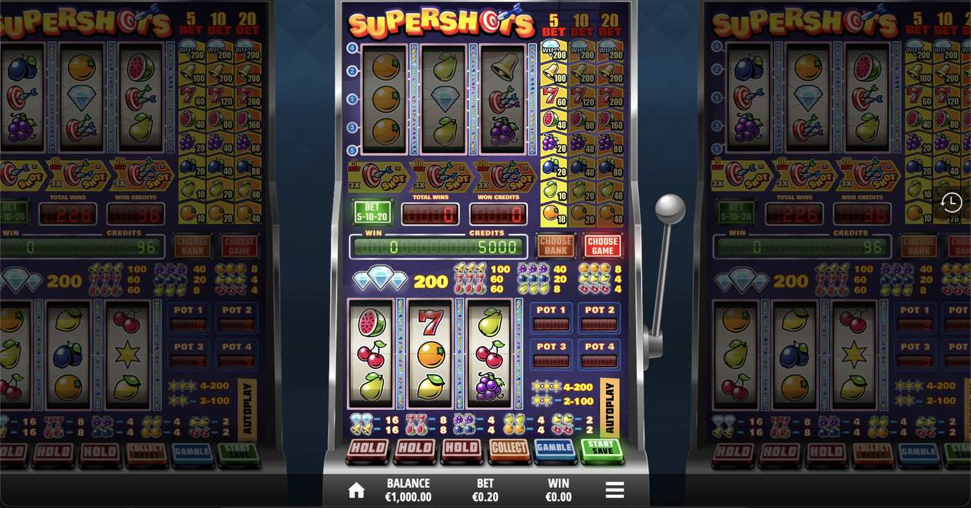 Supershots: image of main menu
