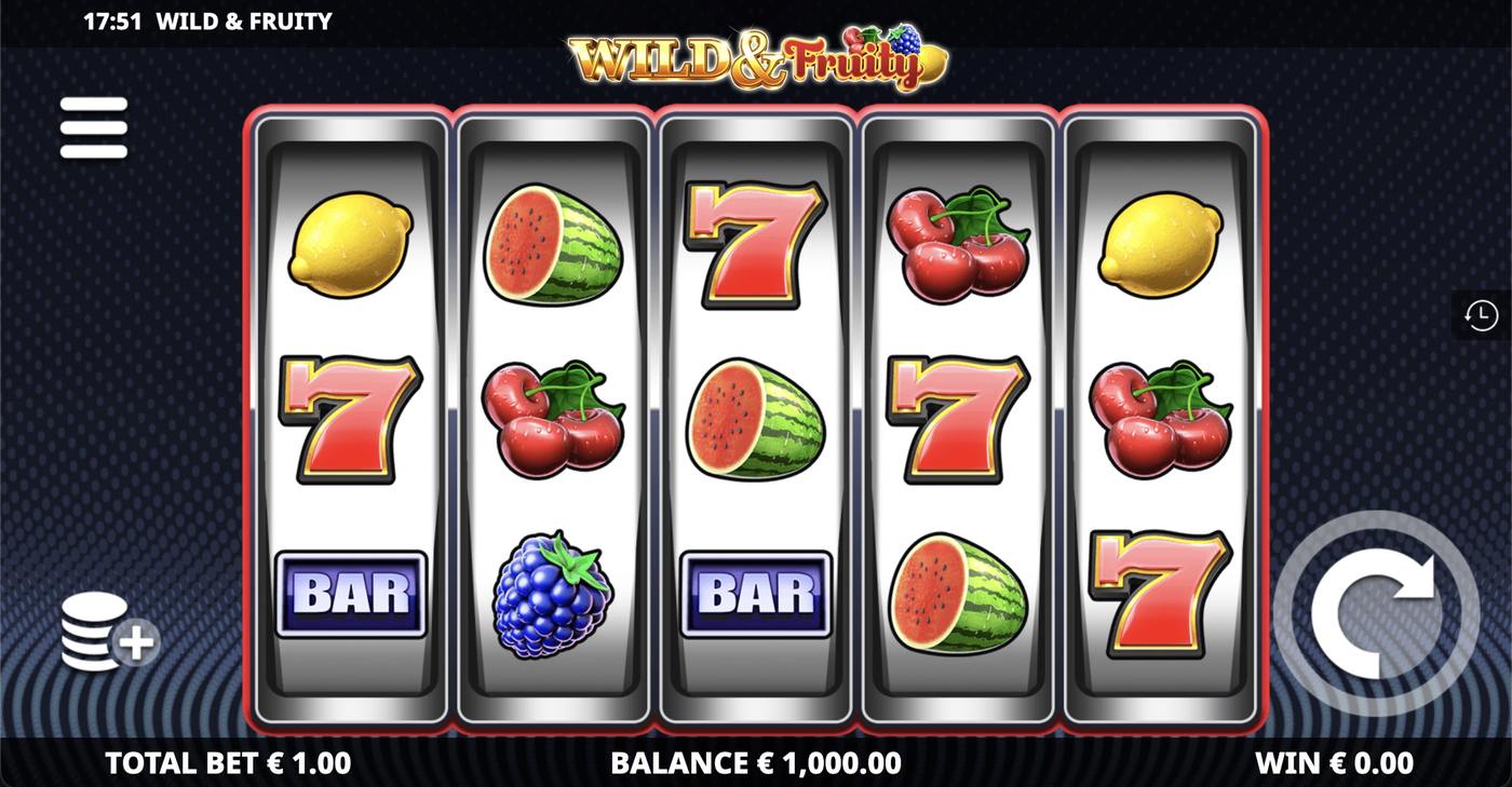Wild and Fruity: image of main menu