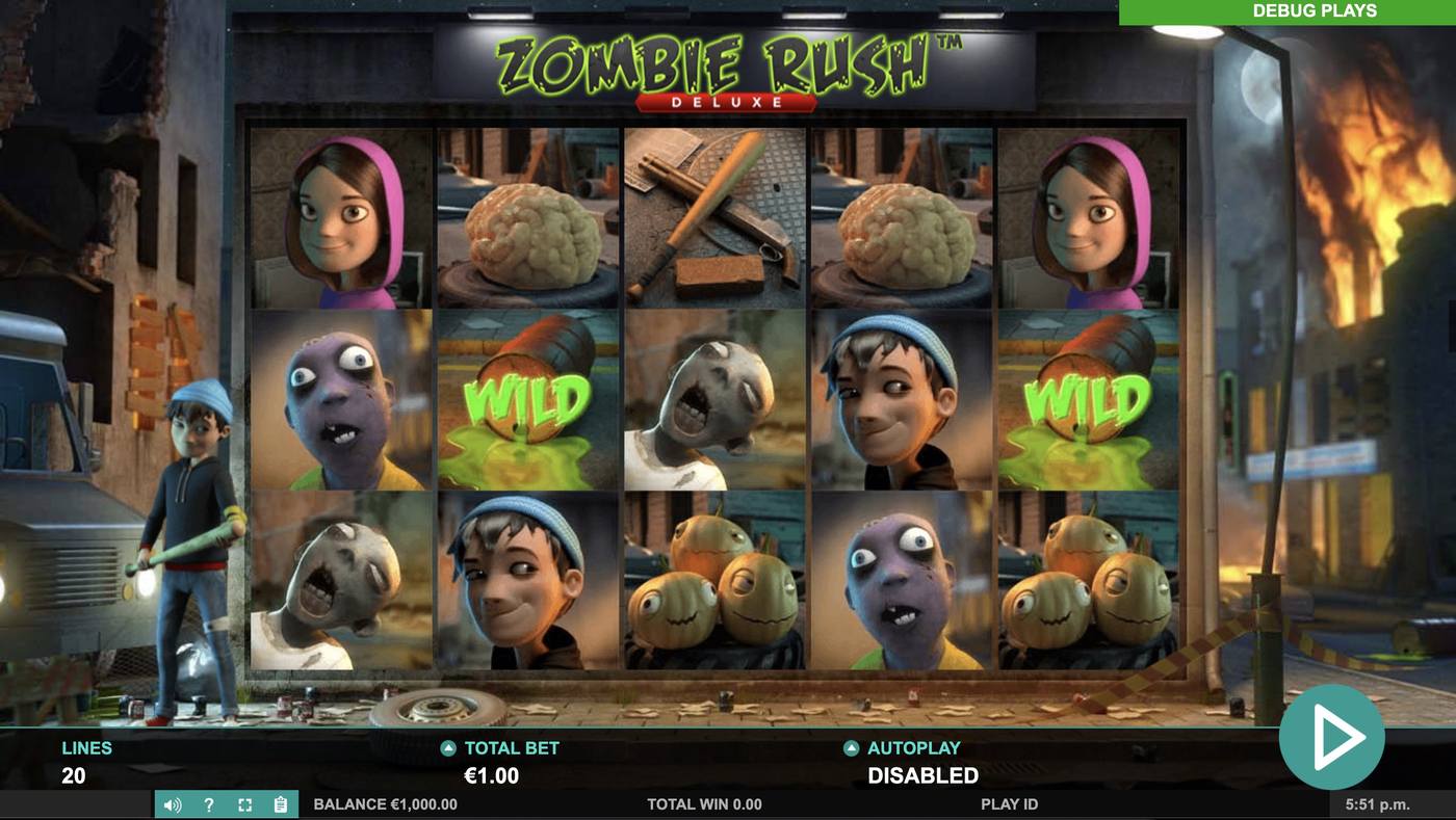Zombie Rush: image of main menu