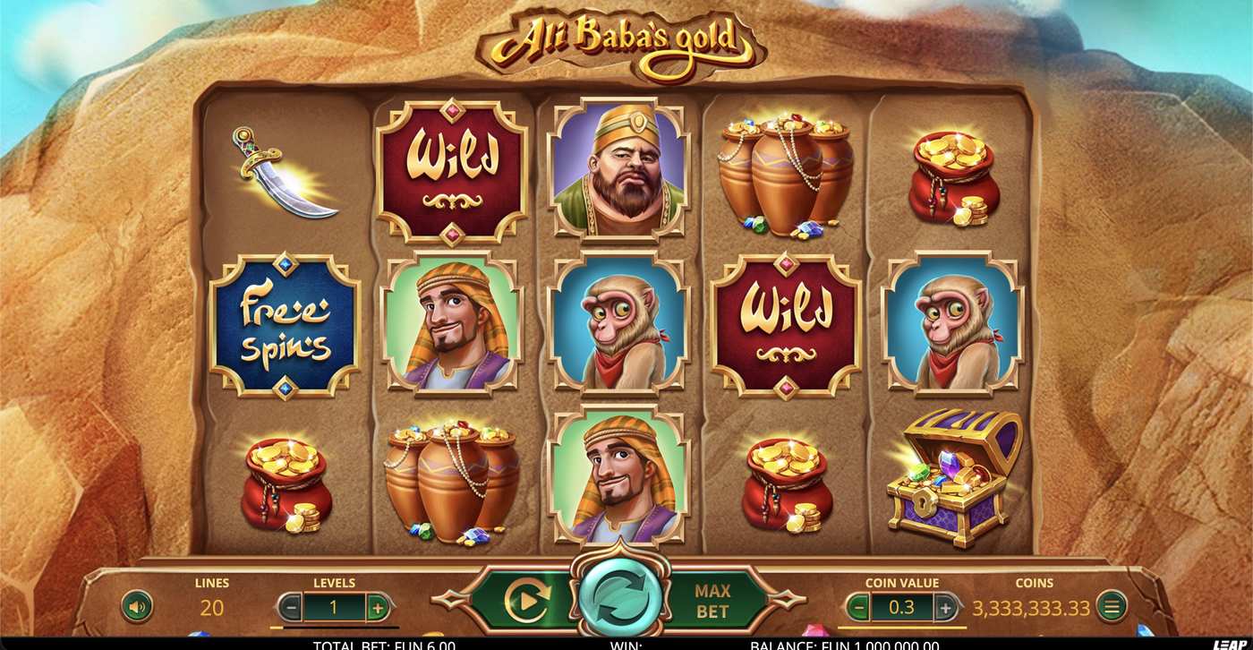 Ali Baba’s Gold: image of main menu