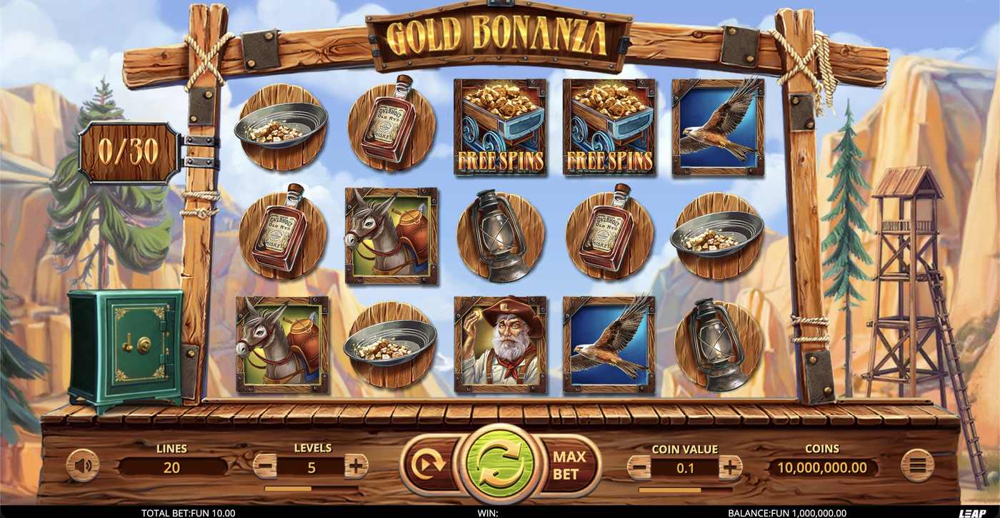 Gold Bonanza: image of main menu