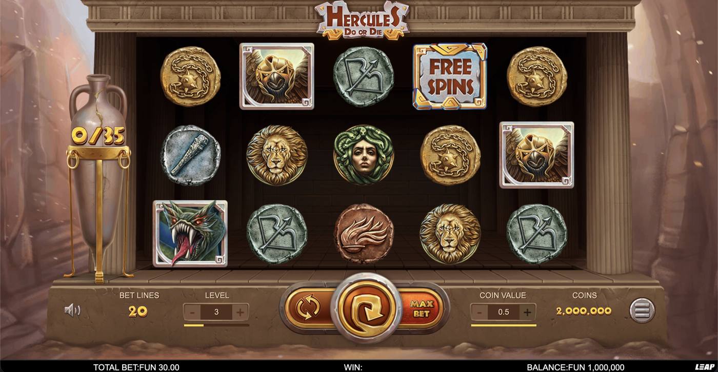 Hercules, Do or Die: image of main menu
