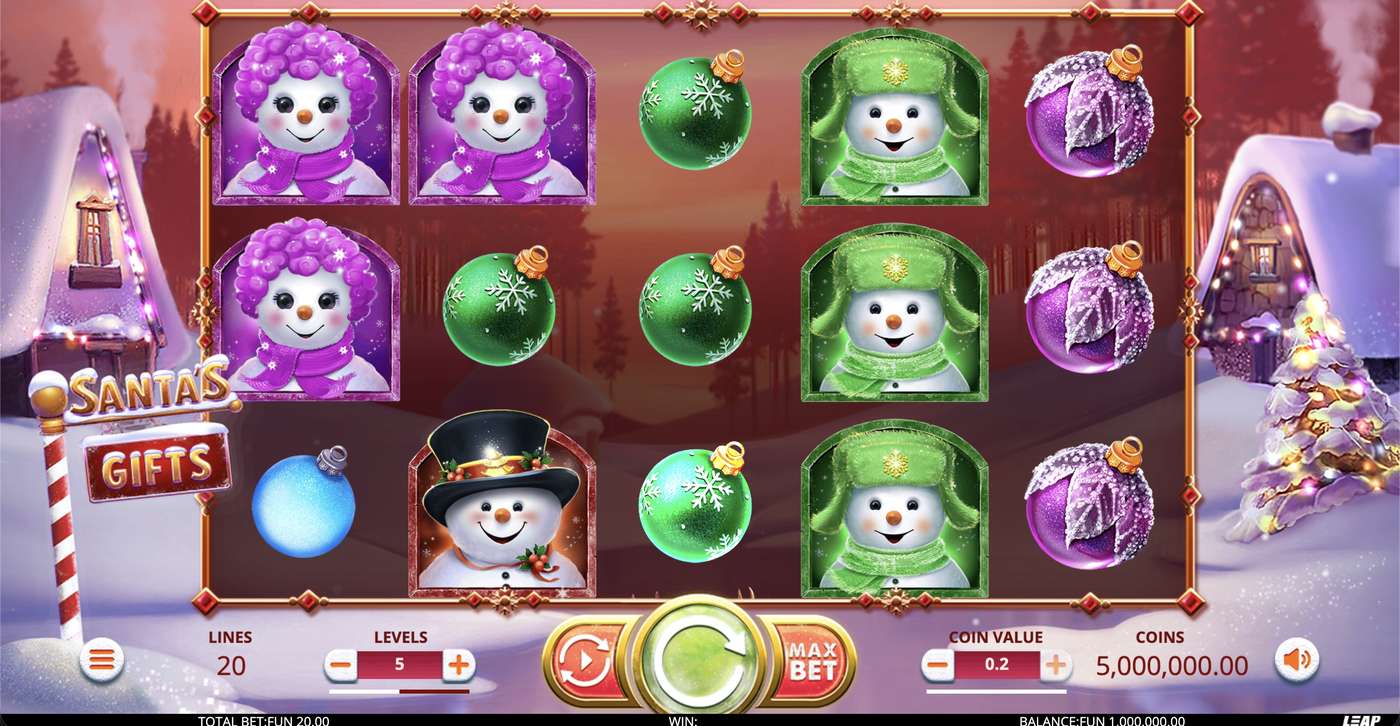 Santa’s Gifts: image of main menu