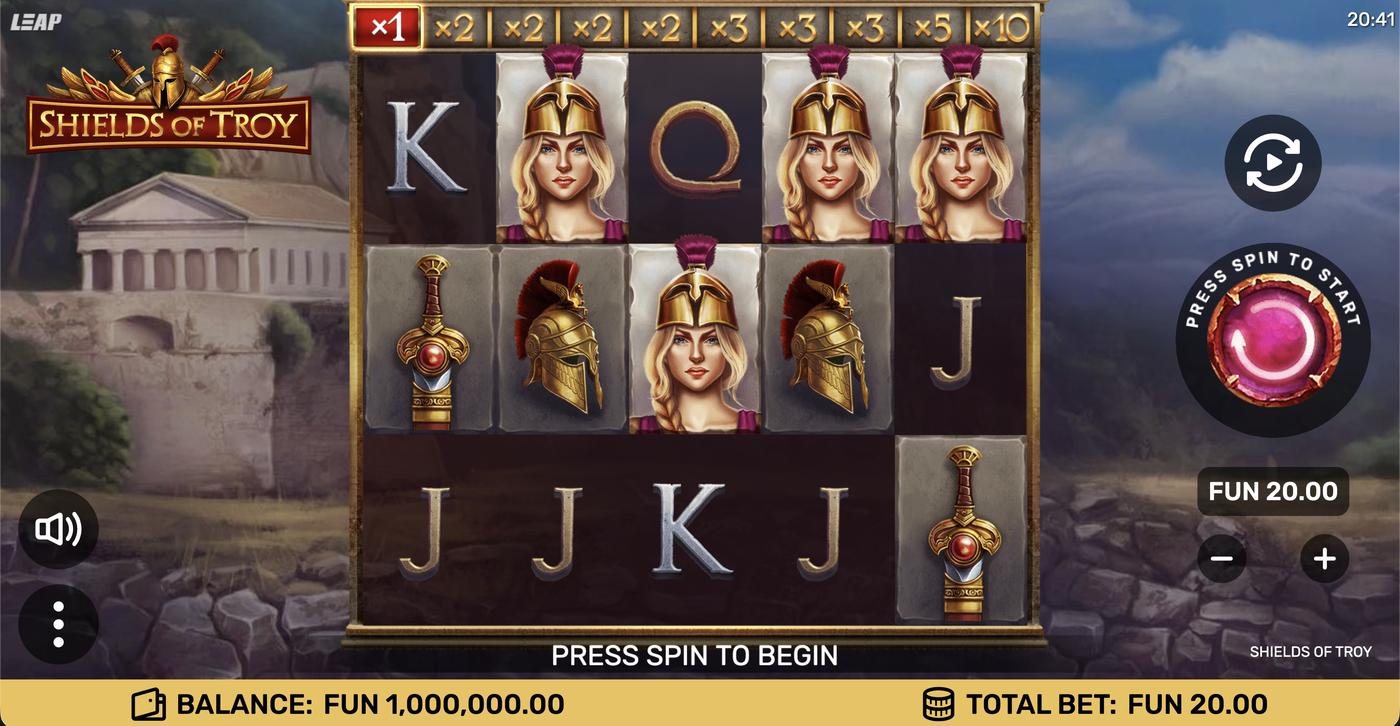 Shields of Troy: image of main menu