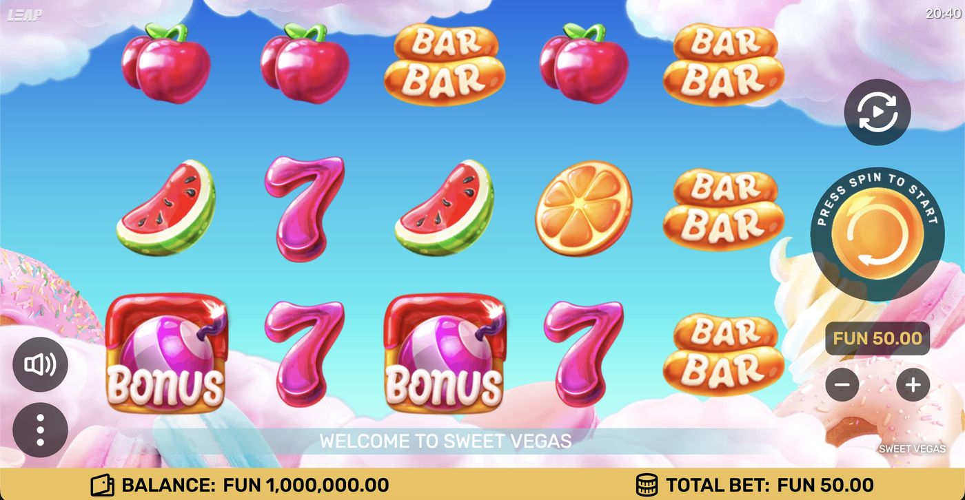 Sweet Vegas: image of main menu