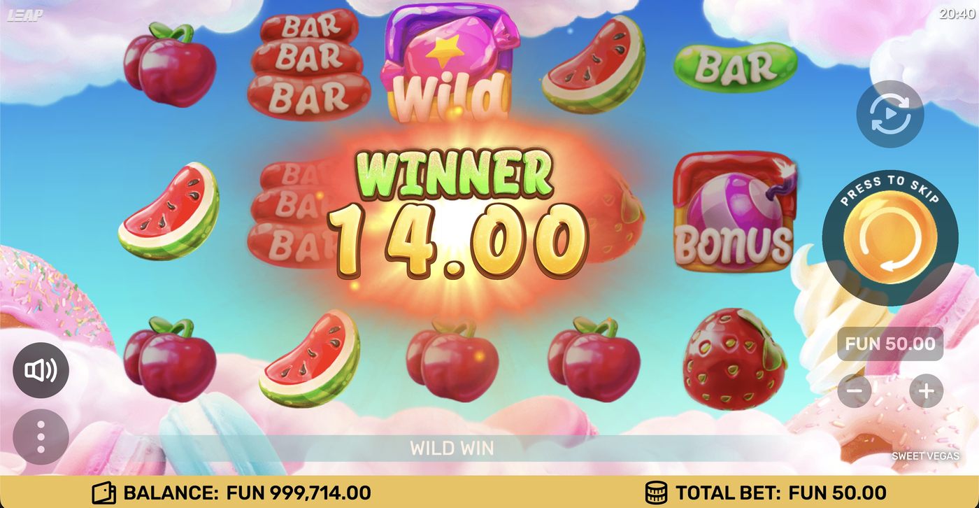 Sweet Vegas: image of winning
