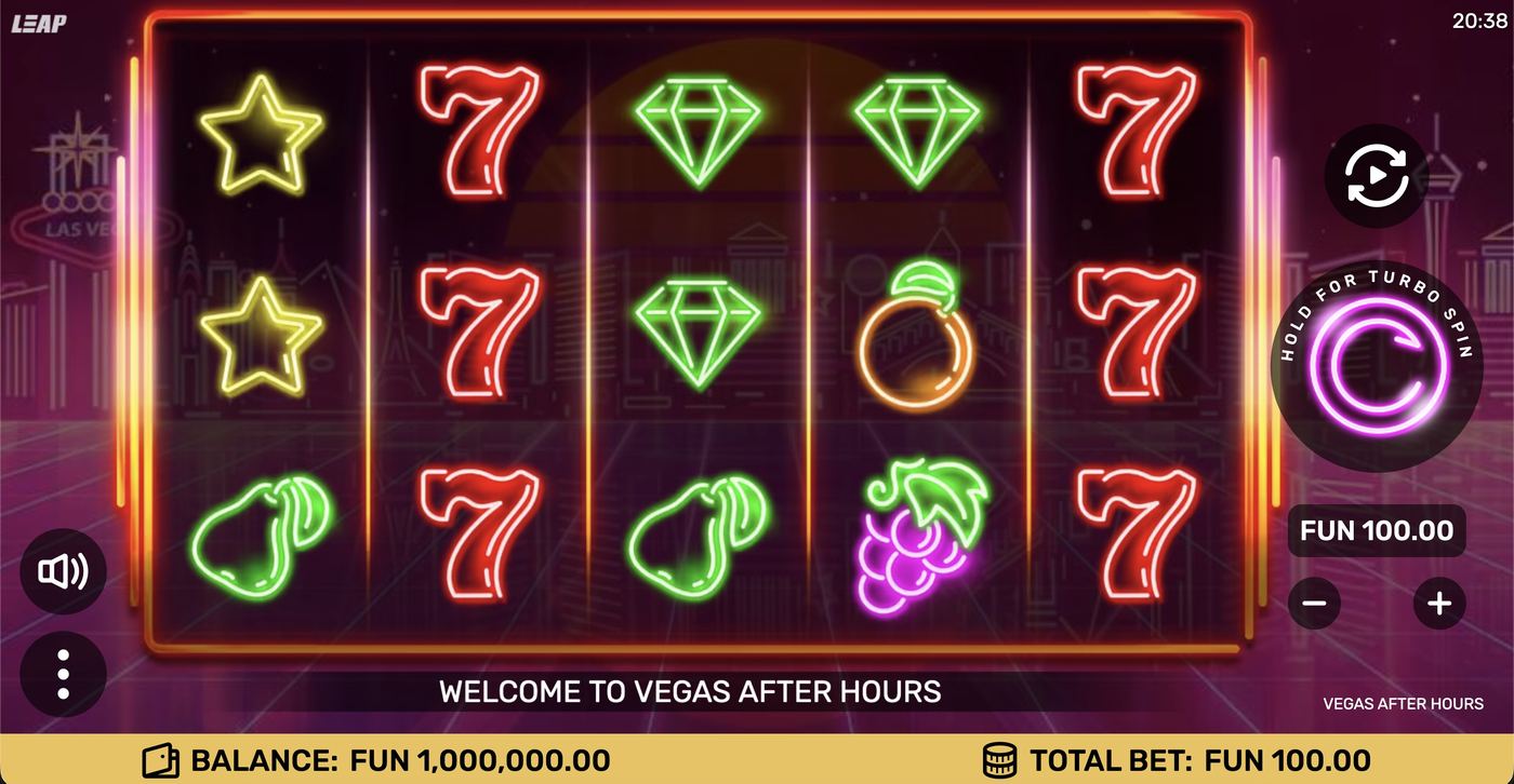 Vegas After Hours: image of main menu