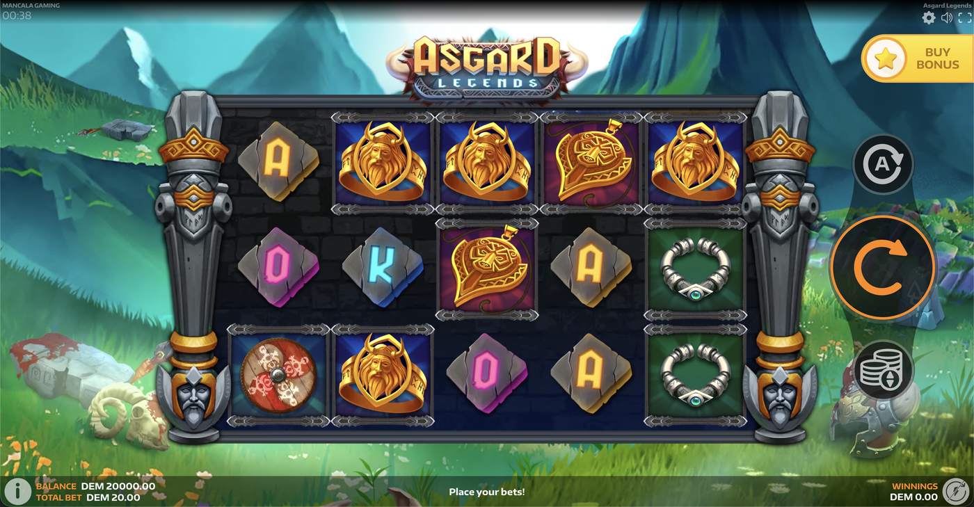 Asgard Legends: image of main menu