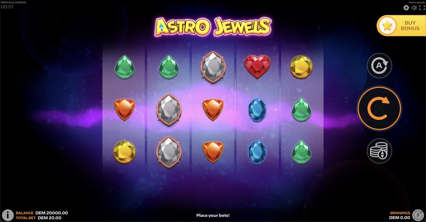 Astro Jewels: image of main menu