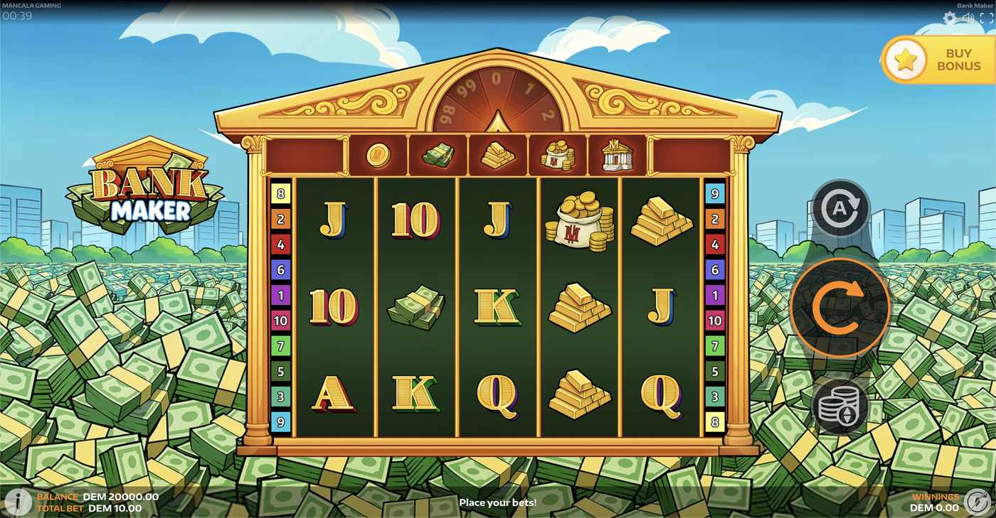 Bank Maker: image of main menu