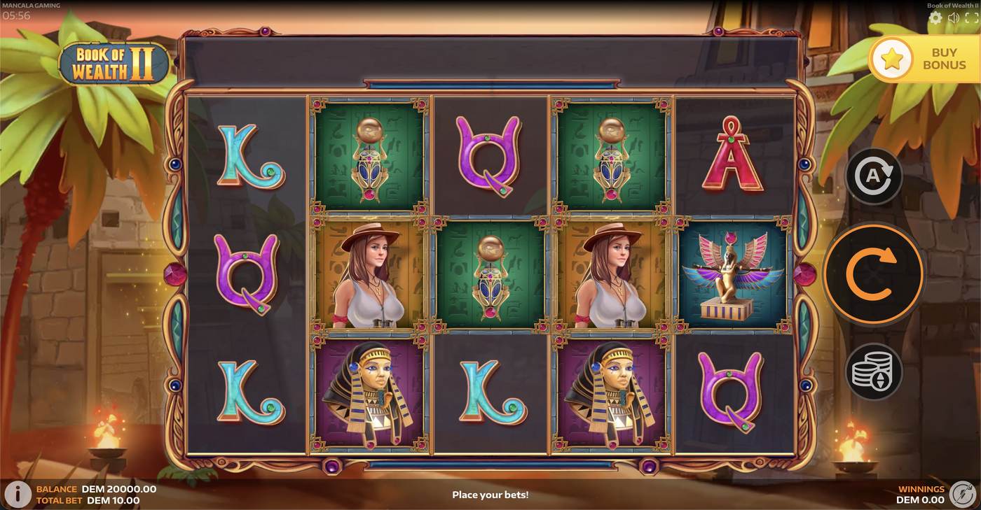 Book of Wealth II: image of main menu