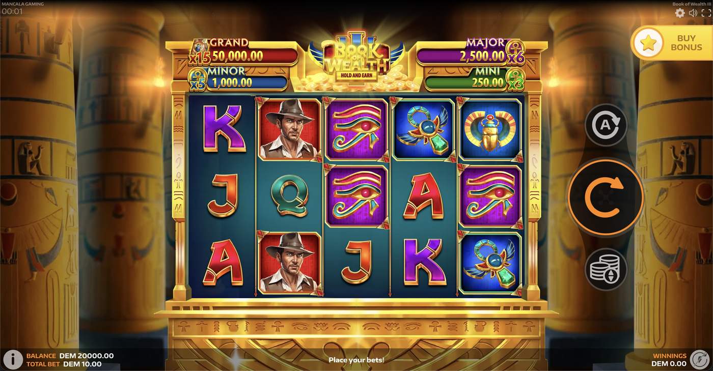 Book of Wealth III: image of main menu