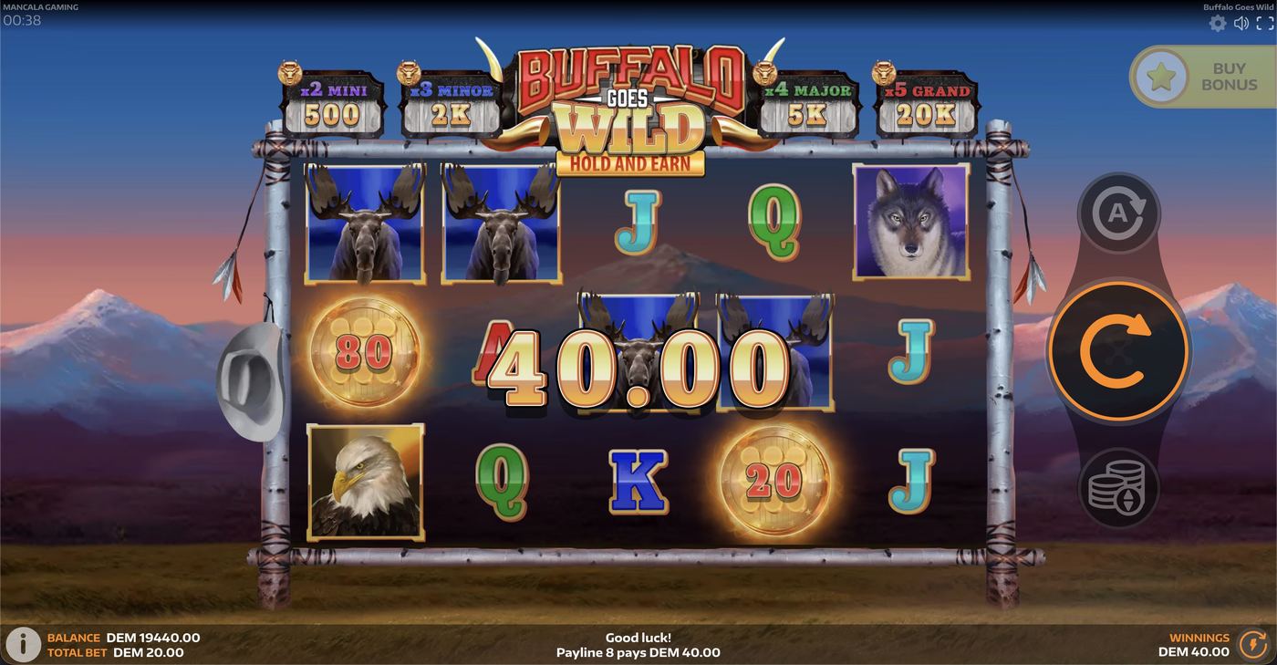 Buffalo Goes Wild: image of winning