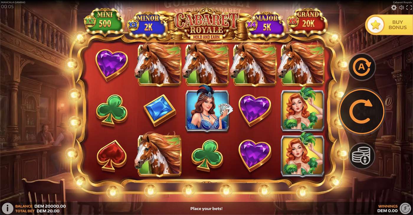 Cabaret Royale (Mancala): image of main menu