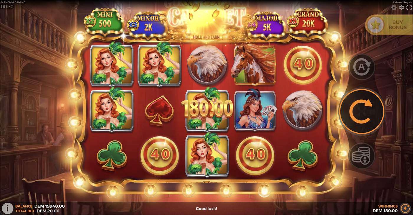 Cabaret Royale (Mancala): image of winning