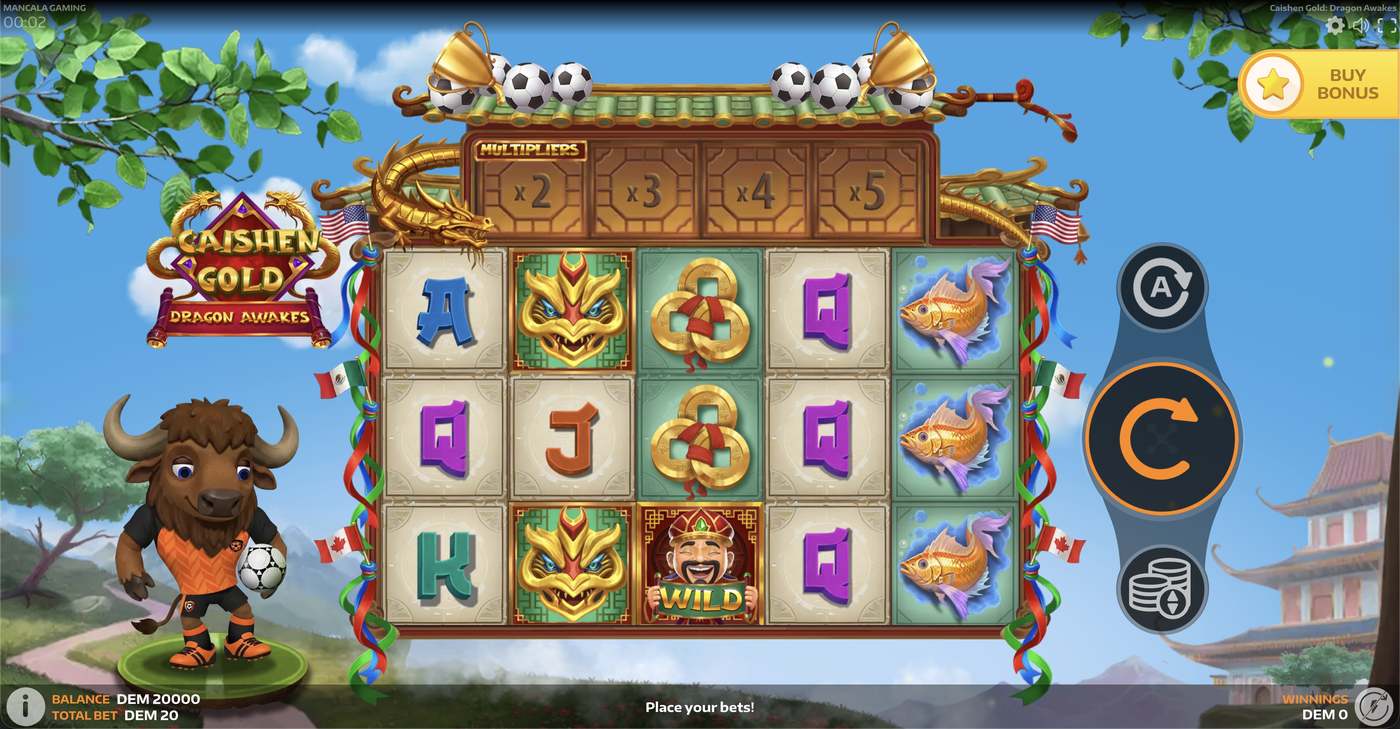 Caishen Gold: Dragon Awakes: image of main menu