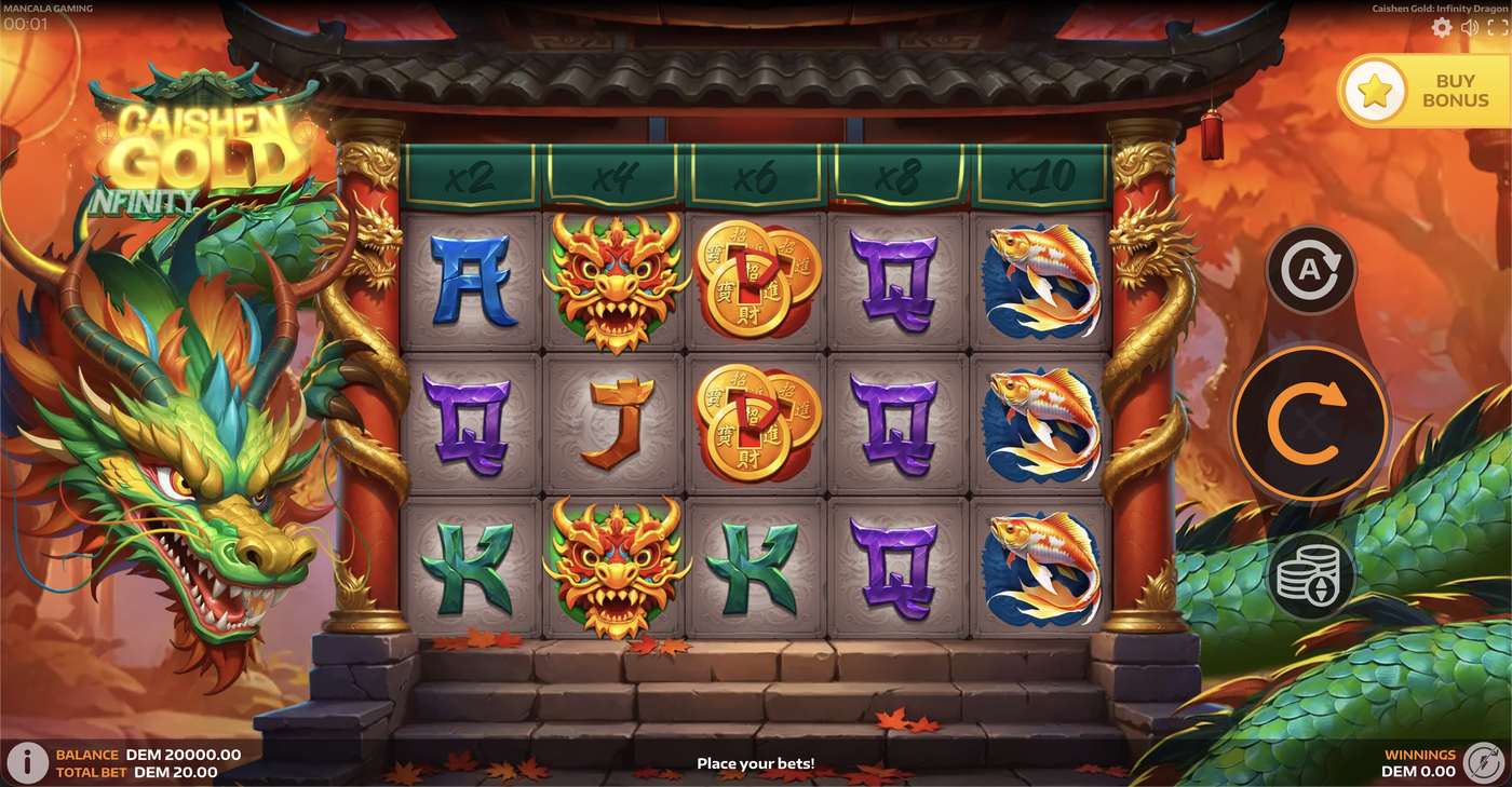 Caishen Gold: Infinity Dragon: image of main menu