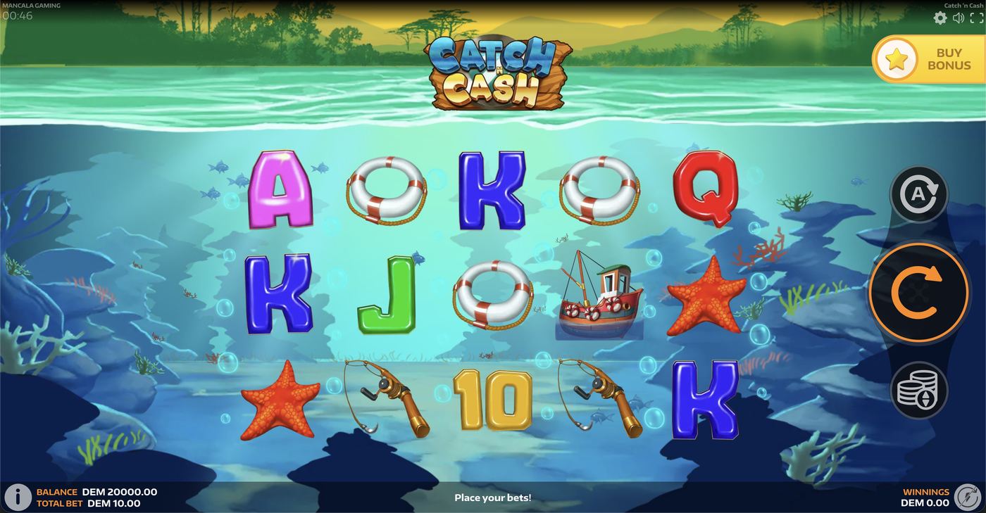 Catch N Cash: image of main menu
