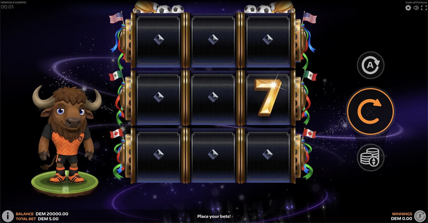 Code of Fortune: image of main menu