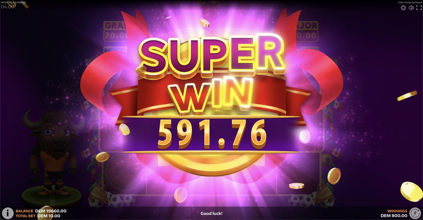 Coin Craze Jackpot: image of winning